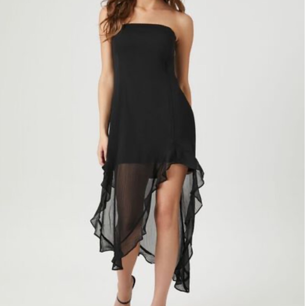 Elegant Black Strapless Dress